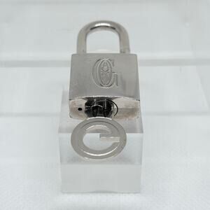 Authentic Goyard Paris Silver Padlock Lock Key Set Silver Hardware Rare